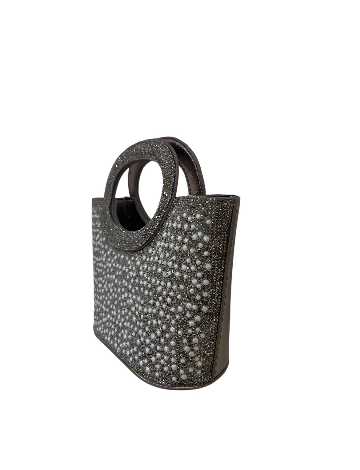 Chrisbella Black Pearl Studded Handbag